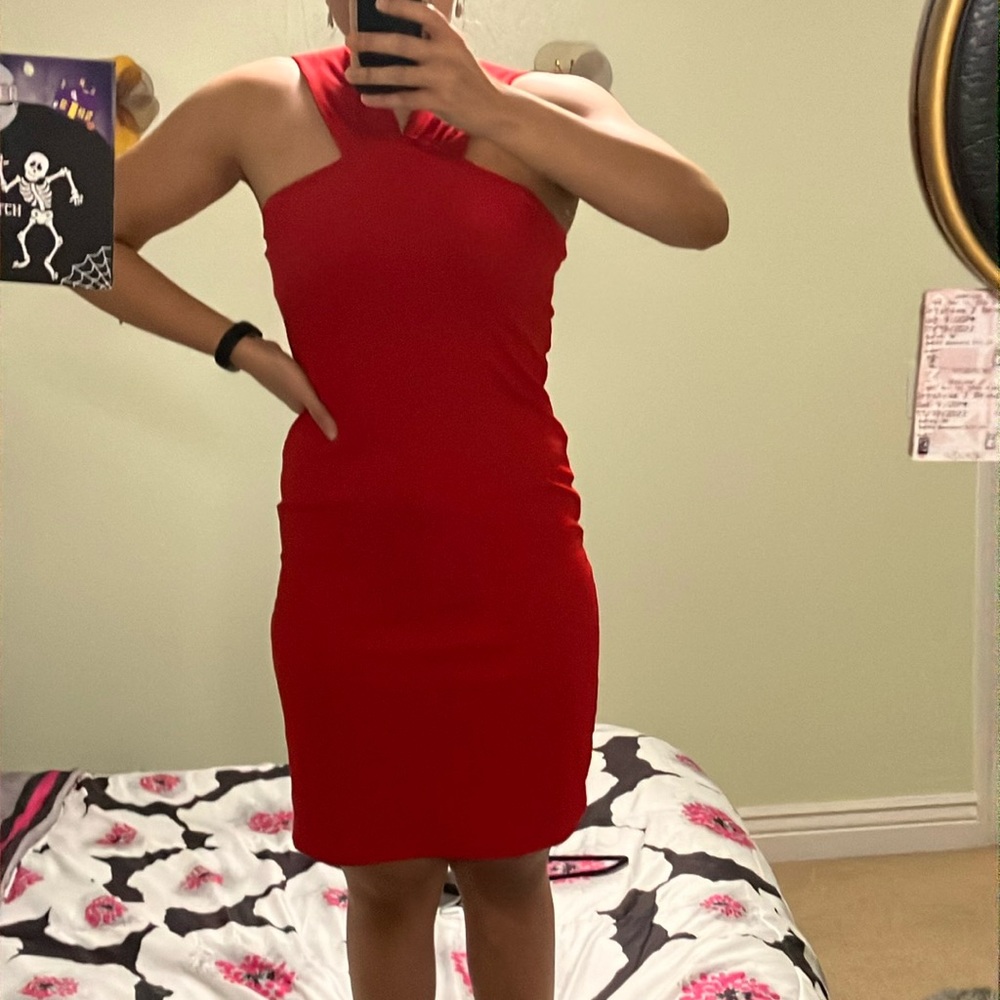 Sfera Basic Red Bodycon Dress